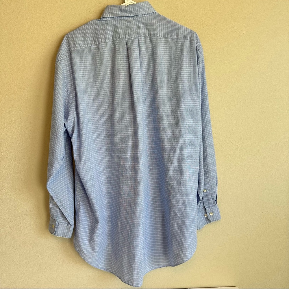 Ralph Lauren Yarmouth Blue White Button-Down Shirt Sz 16 (32/33) Preppy Classic - Picture 2 of 6